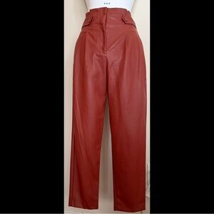 COPY - High-Waisted faux leather pants New with the tag